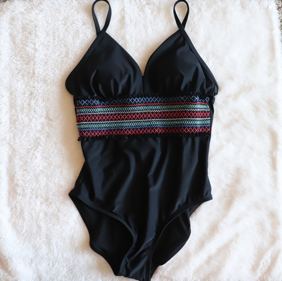 Black one-piece swimsuit - Picture 1 of 6